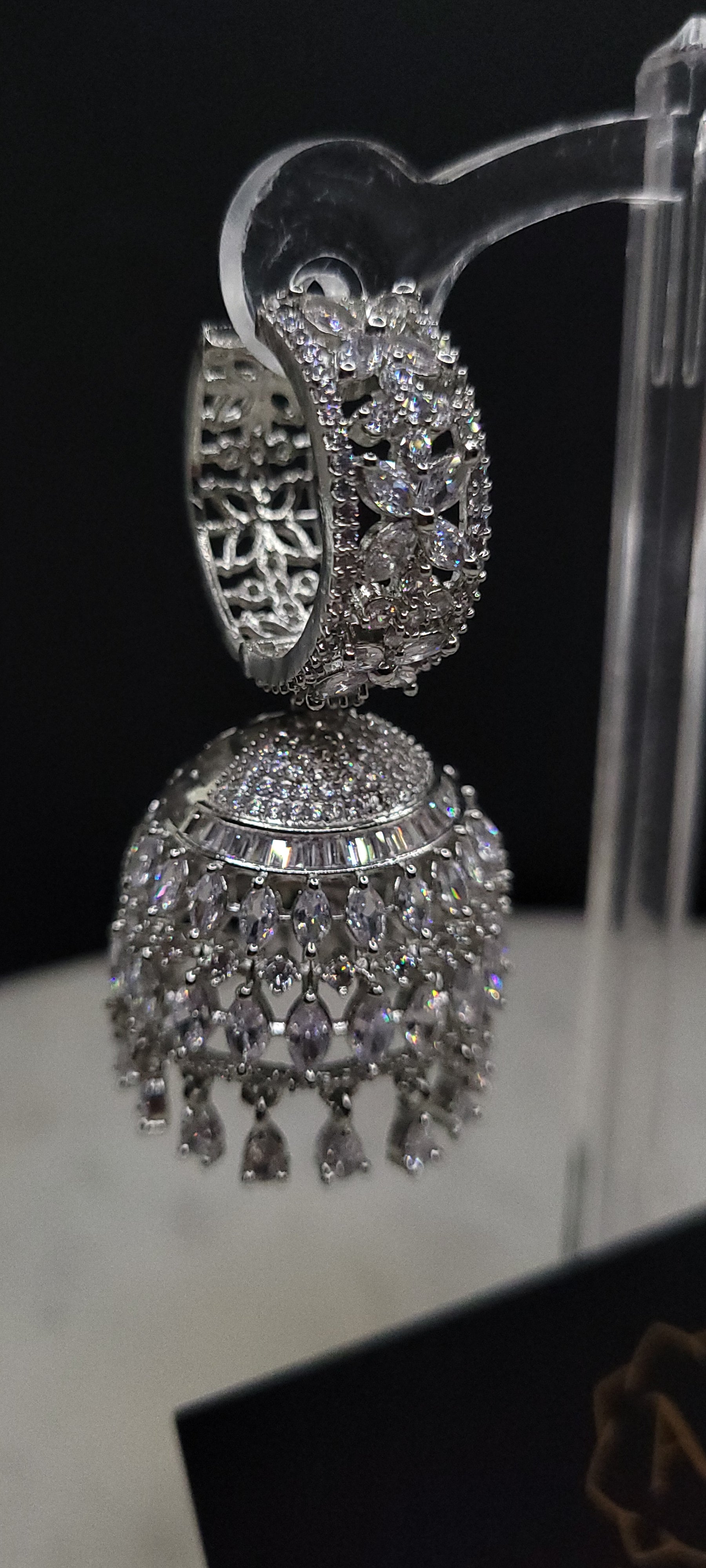 Beautiful jhumkas diamond earrings