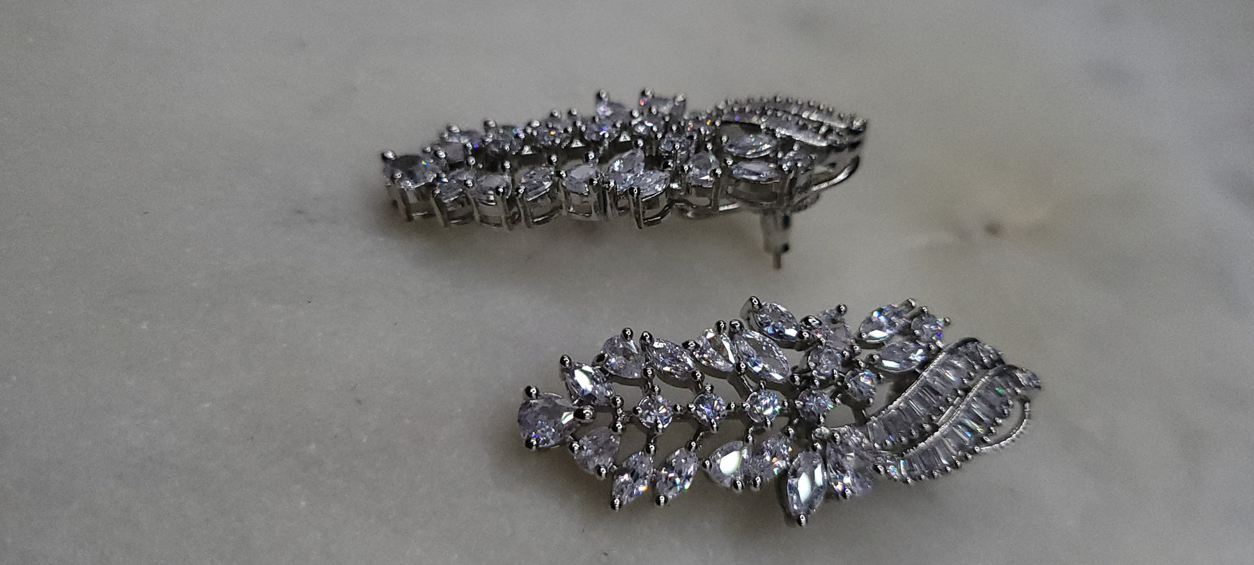 Stunning medium size diamond earrings