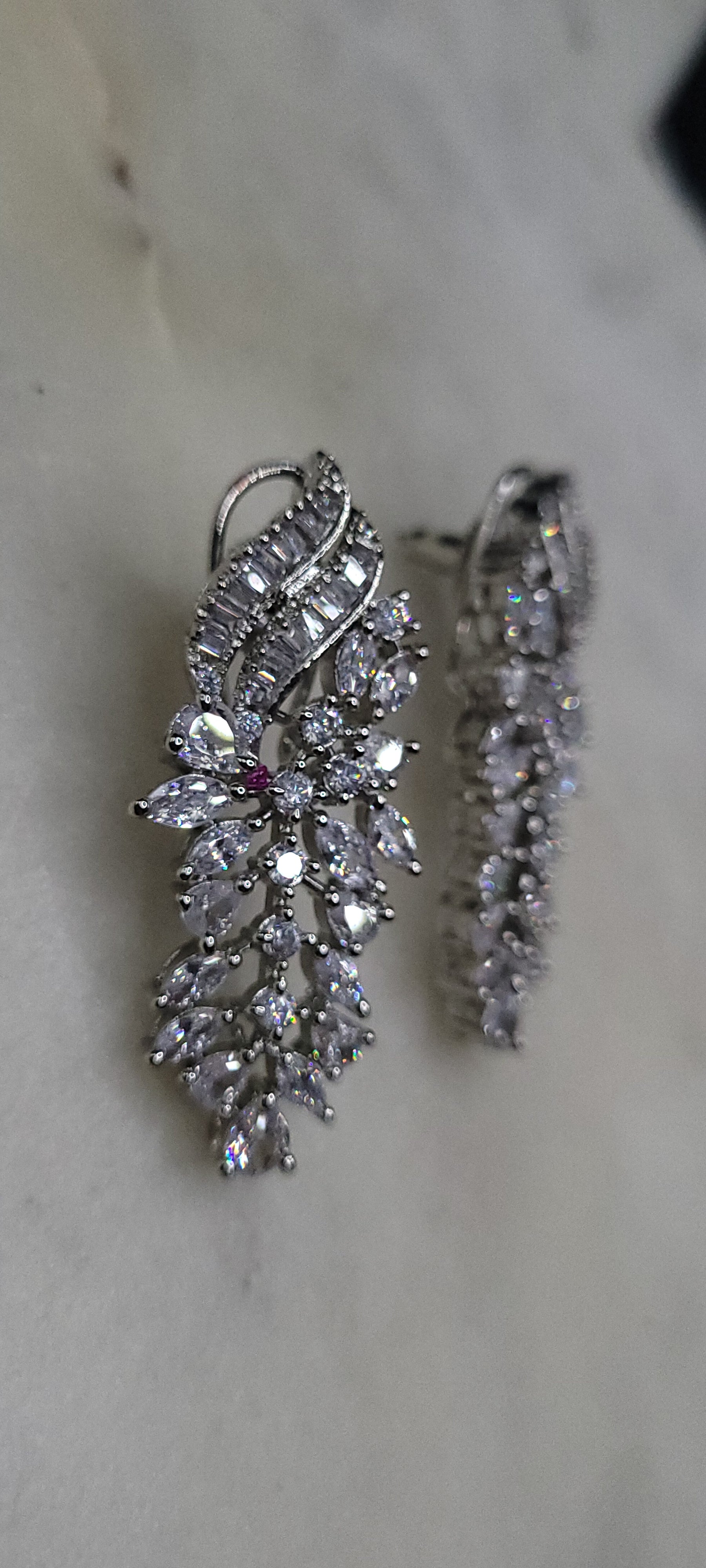 Stunning medium size diamond earrings
