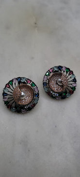 Colored diamond earrings