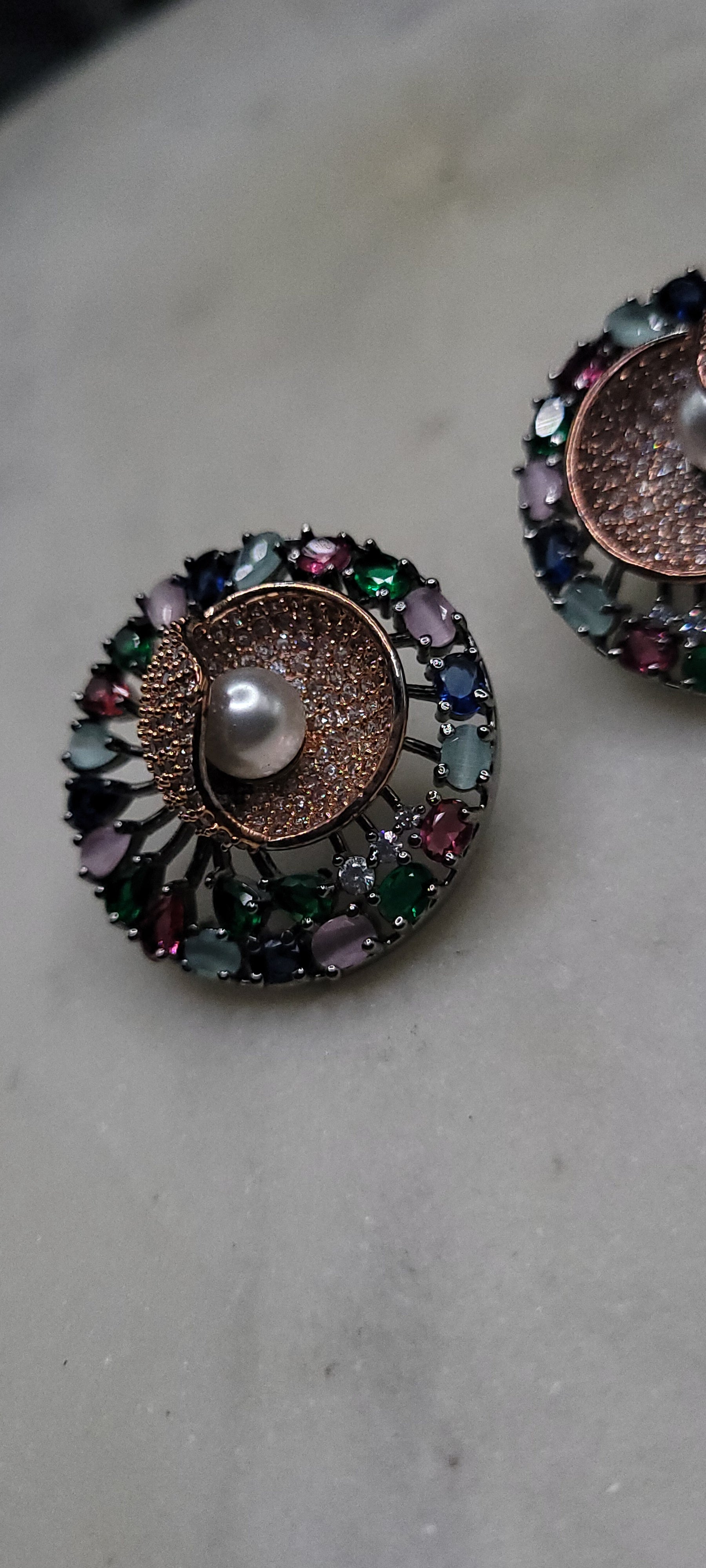 Colored diamond earrings