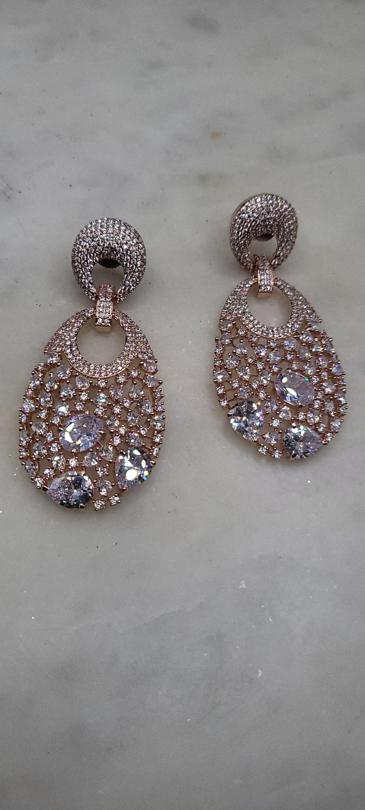 Eye catching diamond earrings