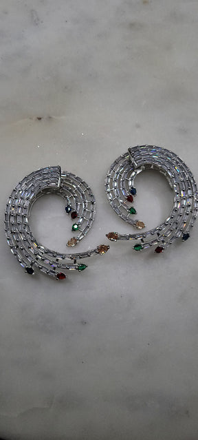 Unique design diamond earrings