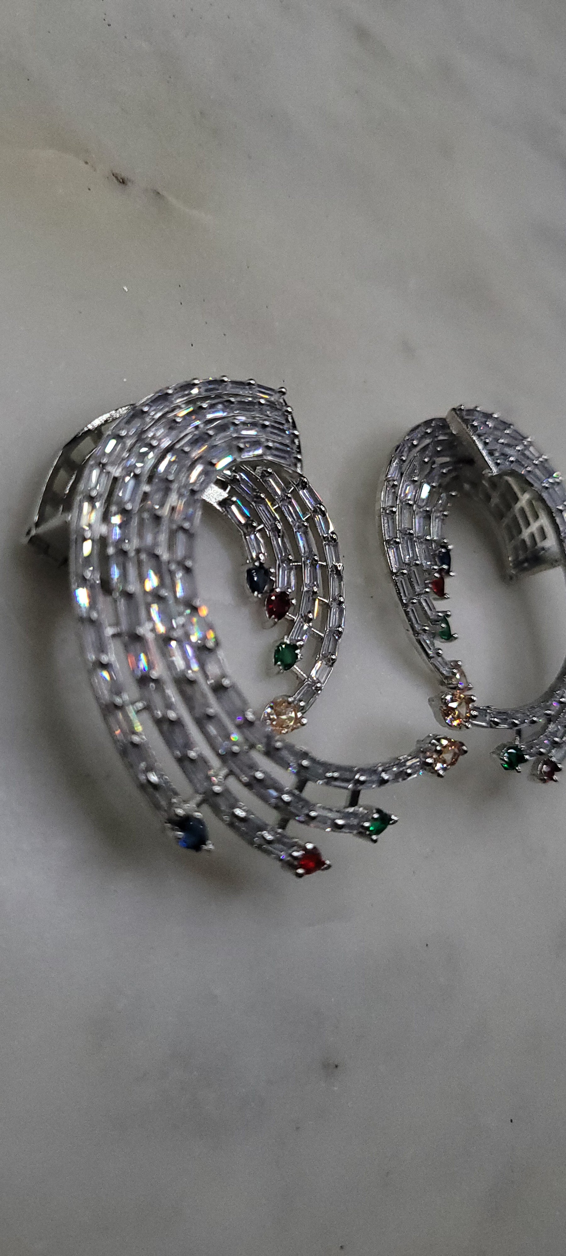 Unique design diamond earrings