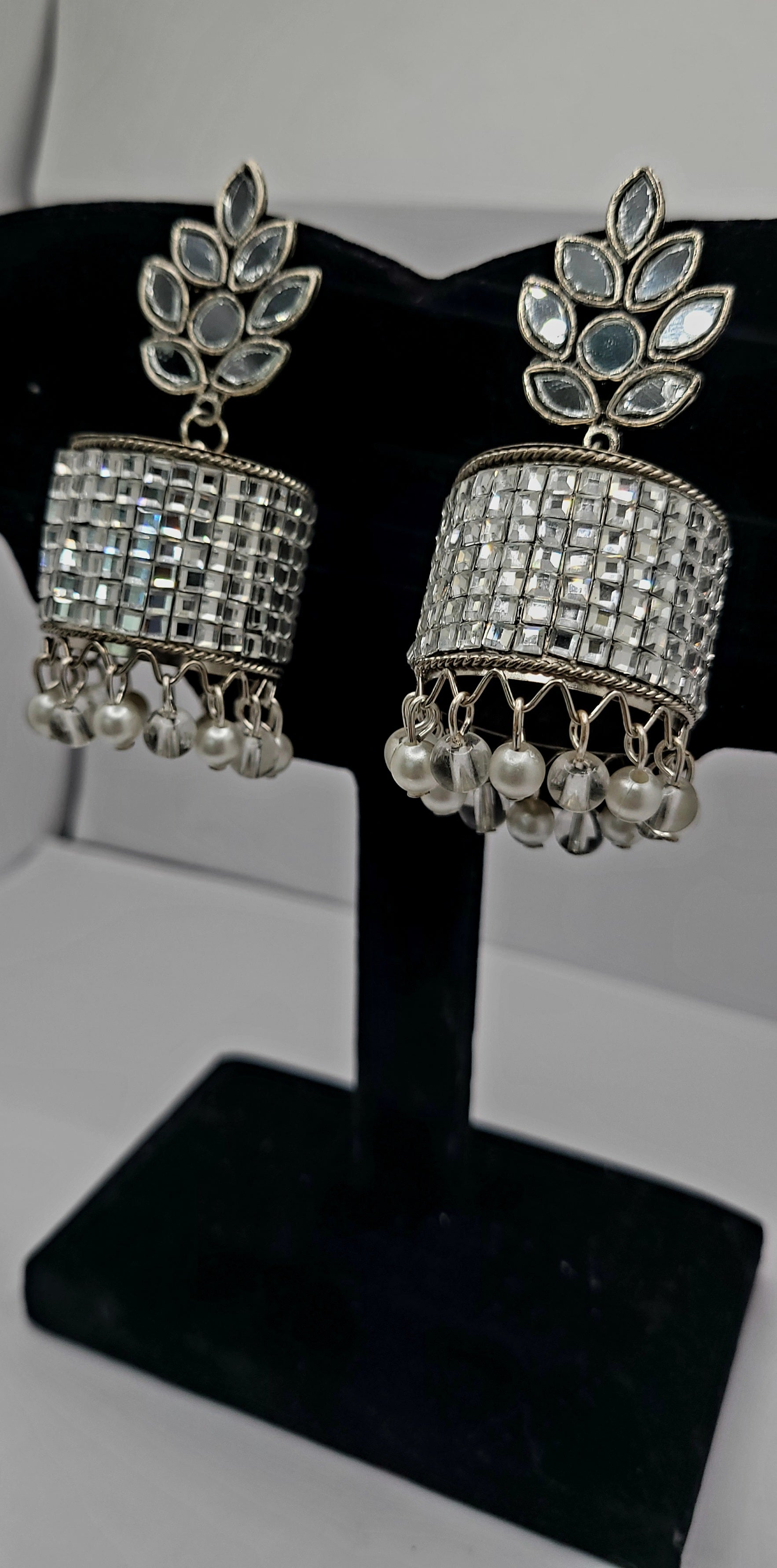 Chandelier Mirrored Diamond Earrings