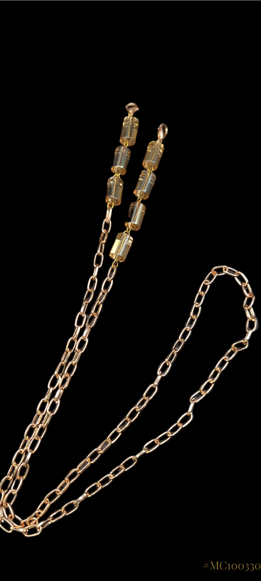 LOVELY GOLD TONE MASK CHAIN