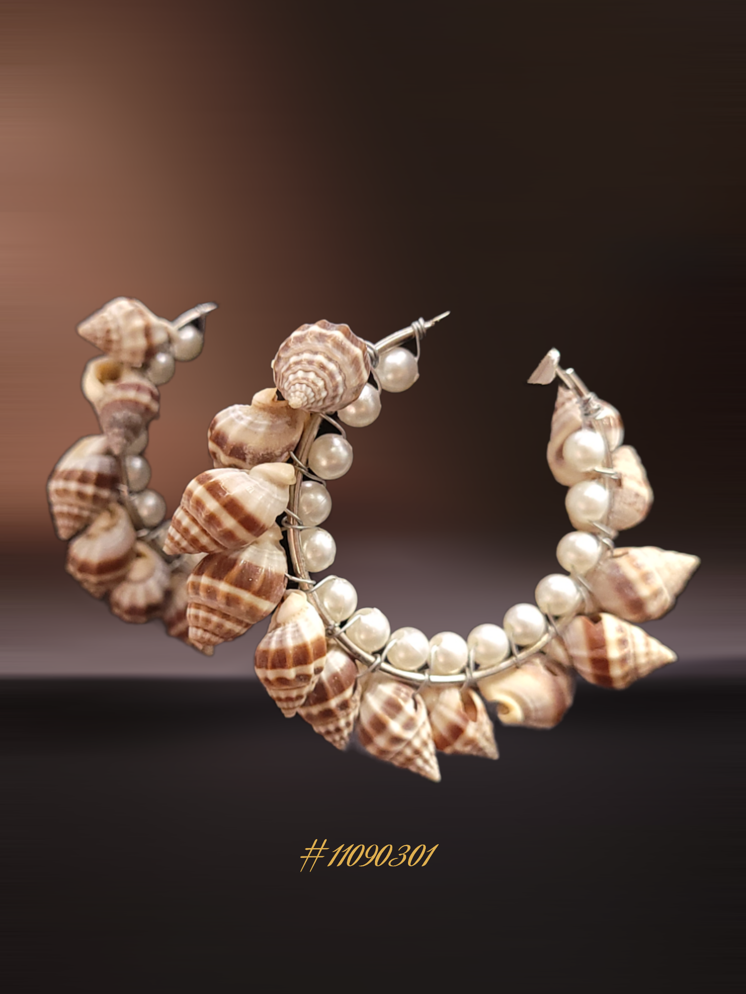 LOVELY SEA SNAILS WITH PEARLS EARRINGS