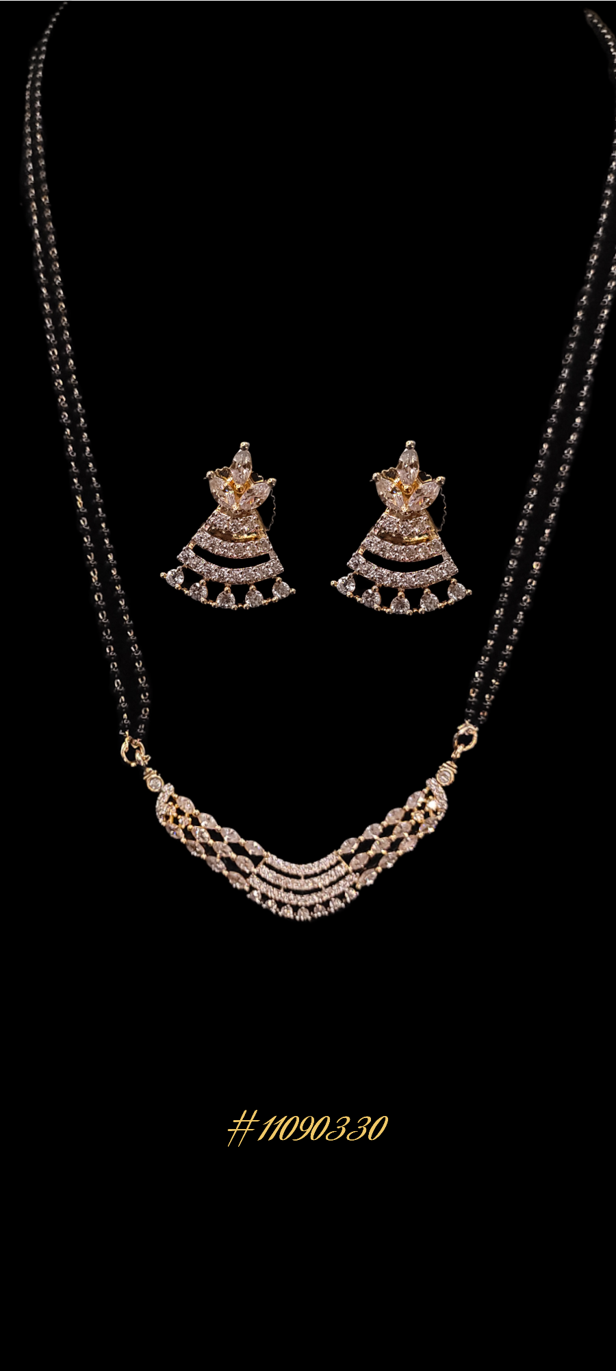 MANGALSUTRA SETS IN GOLD COLOR WITH DIAMONDS