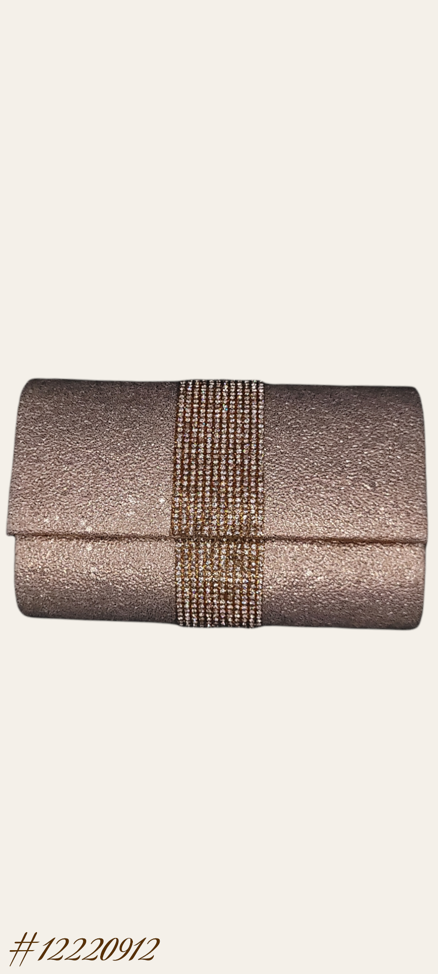 LOVELY ROSE GOLD CLUTCH WITH DIAMONDS