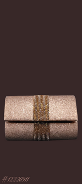 SPARKLING GOLD CLUTCH WITH DIAMONDS