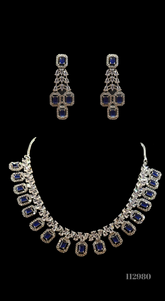 Lovely Diamond Necklace with Earrings