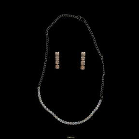 Delicate Diamond Chain with Earrings